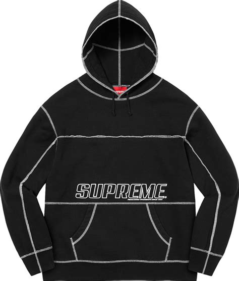 supreme hoodie black and white